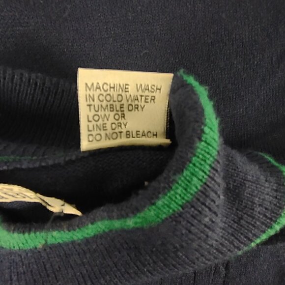 Bill Blass Vintage Blassport Men's Blue & Green Long Sleeve Sweater Size 2X - Picture 10 of 10